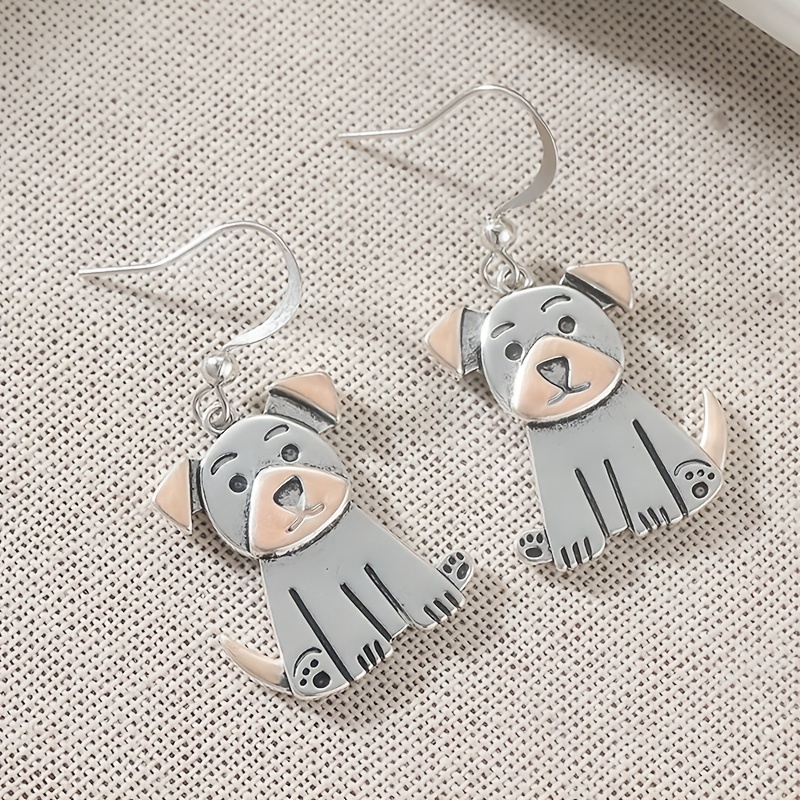 Women's Retro Cartoon Mismatched Cute Dog Earrings